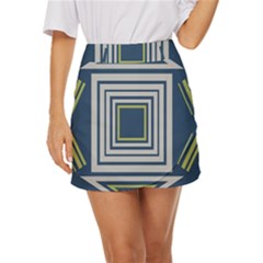 Abstract Pattern Geometric Backgrounds   Mini Front Wrap Skirt by Eskimos