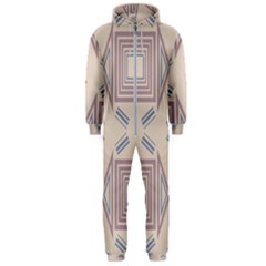 Abstract Pattern Geometric Backgrounds   Hooded Jumpsuit (men) by Eskimos