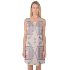 Abstract Pattern Geometric Backgrounds   Sleeveless Satin Nightdress