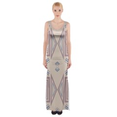 Abstract Pattern Geometric Backgrounds   Thigh Split Maxi Dress by Eskimos