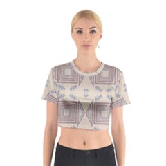 Abstract Pattern Geometric Backgrounds   Cotton Crop Top by Eskimos