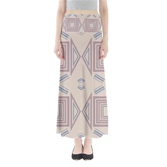 Abstract Pattern Geometric Backgrounds   Full Length Maxi Skirt by Eskimos