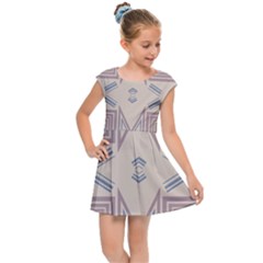 Abstract Pattern Geometric Backgrounds   Kids  Cap Sleeve Dress by Eskimos