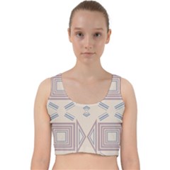 Abstract Pattern Geometric Backgrounds   Velvet Racer Back Crop Top by Eskimos