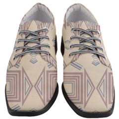 Abstract Pattern Geometric Backgrounds   Women Heeled Oxford Shoes by Eskimos