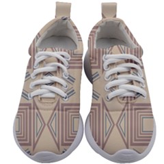 Abstract Pattern Geometric Backgrounds   Kids Athletic Shoes by Eskimos