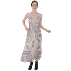 Abstract Pattern Geometric Backgrounds   Tie Back Maxi Dress by Eskimos