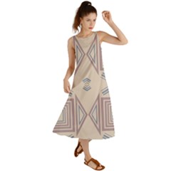 Abstract Pattern Geometric Backgrounds   Summer Maxi Dress by Eskimos