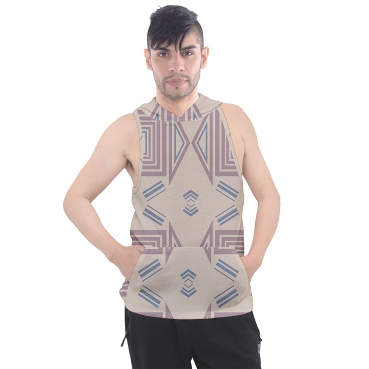 Abstract pattern geometric backgrounds   Men s Sleeveless Hoodie