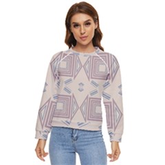 Abstract Pattern Geometric Backgrounds   Women s Long Sleeve Raglan Tee