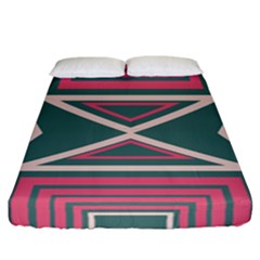 Abstract Pattern Geometric Backgrounds   Fitted Sheet (california King Size) by Eskimos