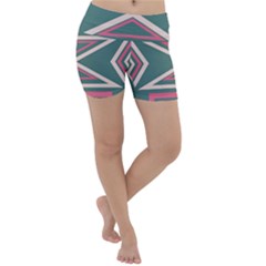 Abstract Pattern Geometric Backgrounds   Lightweight Velour Yoga Shorts by Eskimos