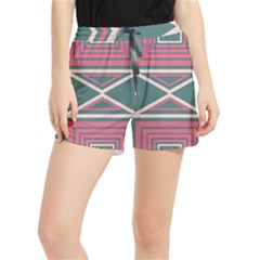 Abstract Pattern Geometric Backgrounds   Women s Runner Shorts by Eskimos