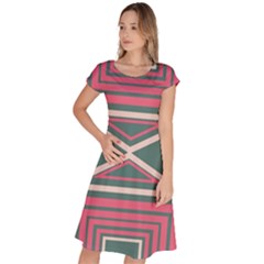 Abstract Pattern Geometric Backgrounds   Classic Short Sleeve Dress by Eskimos