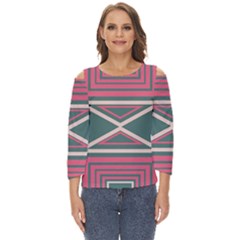 Abstract Pattern Geometric Backgrounds   Cut Out Wide Sleeve Top