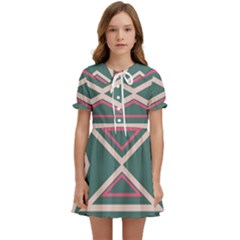 Abstract Pattern Geometric Backgrounds   Kids  Sweet Collar Dress by Eskimos