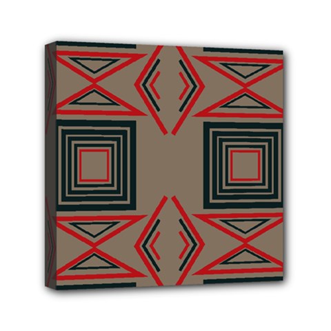 Abstract Pattern Geometric Backgrounds   Mini Canvas 6  X 6  (stretched) by Eskimos