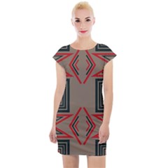 Abstract Pattern Geometric Backgrounds   Cap Sleeve Bodycon Dress by Eskimos