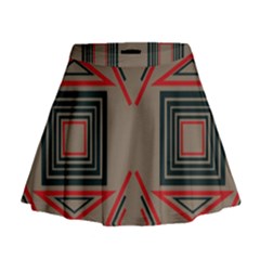 Abstract Pattern Geometric Backgrounds   Mini Flare Skirt by Eskimos