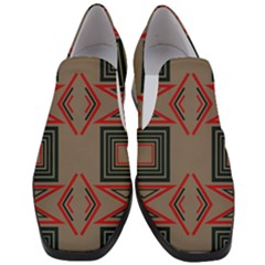 Abstract Pattern Geometric Backgrounds   Women Slip On Heel Loafers by Eskimos