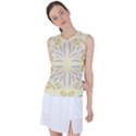 Folk flowers print Floral pattern Ethnic art Women s Sleeveless Sports Top View1