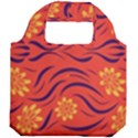 Folk flowers print Floral pattern Ethnic art Foldable Grocery Recycle Bag View2