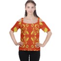 Folk flowers print Floral pattern Ethnic art Cutout Shoulder Tee View1