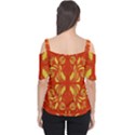 Folk flowers print Floral pattern Ethnic art Cutout Shoulder Tee View2