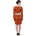 Folk flowers print Floral pattern Ethnic art Top and Skirt Sets View2