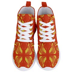 Folk Flowers Print Floral Pattern Ethnic Art Women s Lightweight High Top Sneakers by Eskimos