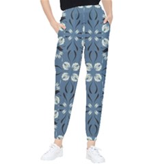 Folk Flowers Print Floral Pattern Ethnic Art Tapered Pants by Eskimos