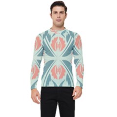 Folk Flowers Print Floral Pattern Ethnic Art Men s Long Sleeve Rash Guard