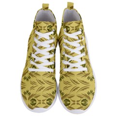 Folk Flowers Print Floral Pattern Ethnic Art Men s Lightweight High Top Sneakers by Eskimos