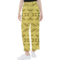 Folk Flowers Print Floral Pattern Ethnic Art Women s Pants 