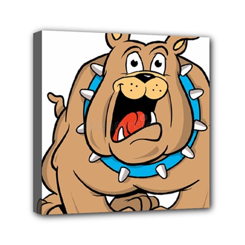 Bulldog-cartoon-illustration-11650862 Mini Canvas 6  X 6  (stretched)