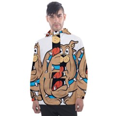 Bulldog-cartoon-illustration-11650862 Men s Front Pocket Pullover Windbreaker