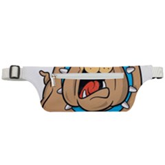 Bulldog-cartoon-illustration-11650862 Active Waist Bag by jellybeansanddinosaurs