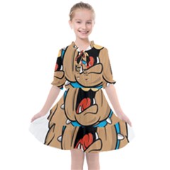 Bulldog-cartoon-illustration-11650862 Kids  All Frills Chiffon Dress by jellybeansanddinosaurs