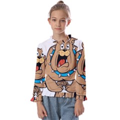 Bulldog-cartoon-illustration-11650862 Kids  Frill Detail Tee