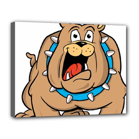 Bulldog-cartoon-illustration-11650862 Canvas 14  X 11  (stretched)