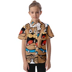 Bulldog-cartoon-illustration-11650862 Kids  Short Sleeve Shirt