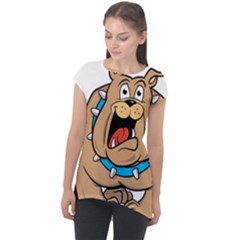 Bulldog-cartoon-illustration-11650862 Cap Sleeve High Low Top