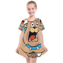 Bulldog-cartoon-illustration-11650862 Kids  Smock Dress by jellybeansanddinosaurs