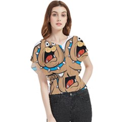 Bulldog-cartoon-illustration-11650862 Butterfly Chiffon Blouse