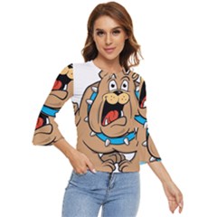 Bulldog-cartoon-illustration-11650862 Bell Sleeve Top