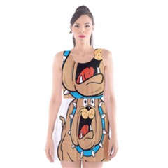 Bulldog-cartoon-illustration-11650862 Scoop Neck Skater Dress