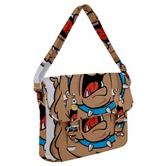 Bulldog-cartoon-illustration-11650862 Buckle Messenger Bag by jellybeansanddinosaurs