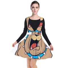 Bulldog-cartoon-illustration-11650862 Plunge Pinafore Dress