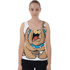 Bulldog-cartoon-illustration-11650862 Velvet Tank Top by jellybeansanddinosaurs