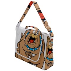 Bulldog-cartoon-illustration-11650862 Box Up Messenger Bag by jellybeansanddinosaurs